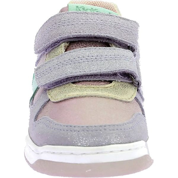 Kickers Kalido Kids' Comfortable Purple Pink Velcro Sneakers EU 29