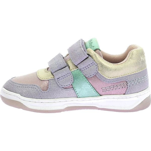 Kickers Kalido Kids' Comfortable Purple Pink Velcro Sneakers EU 29