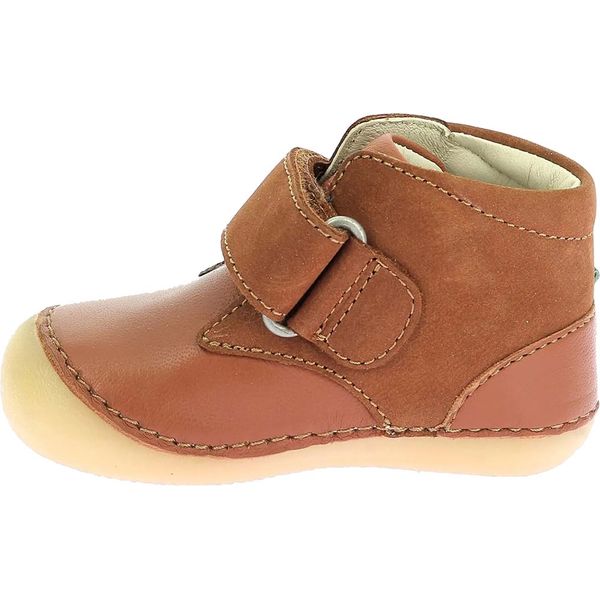 Kickers Sabio 961546 Kids' Brown Leather Ankle Boots with Fox Design