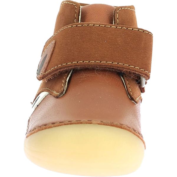 Kickers Sabio 961546 Kids' Brown Leather Ankle Boots with Fox Design