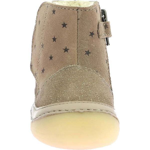 Kickers Sokifaune Kids Brown Leather Star Patterned Ankle Boots EU 26