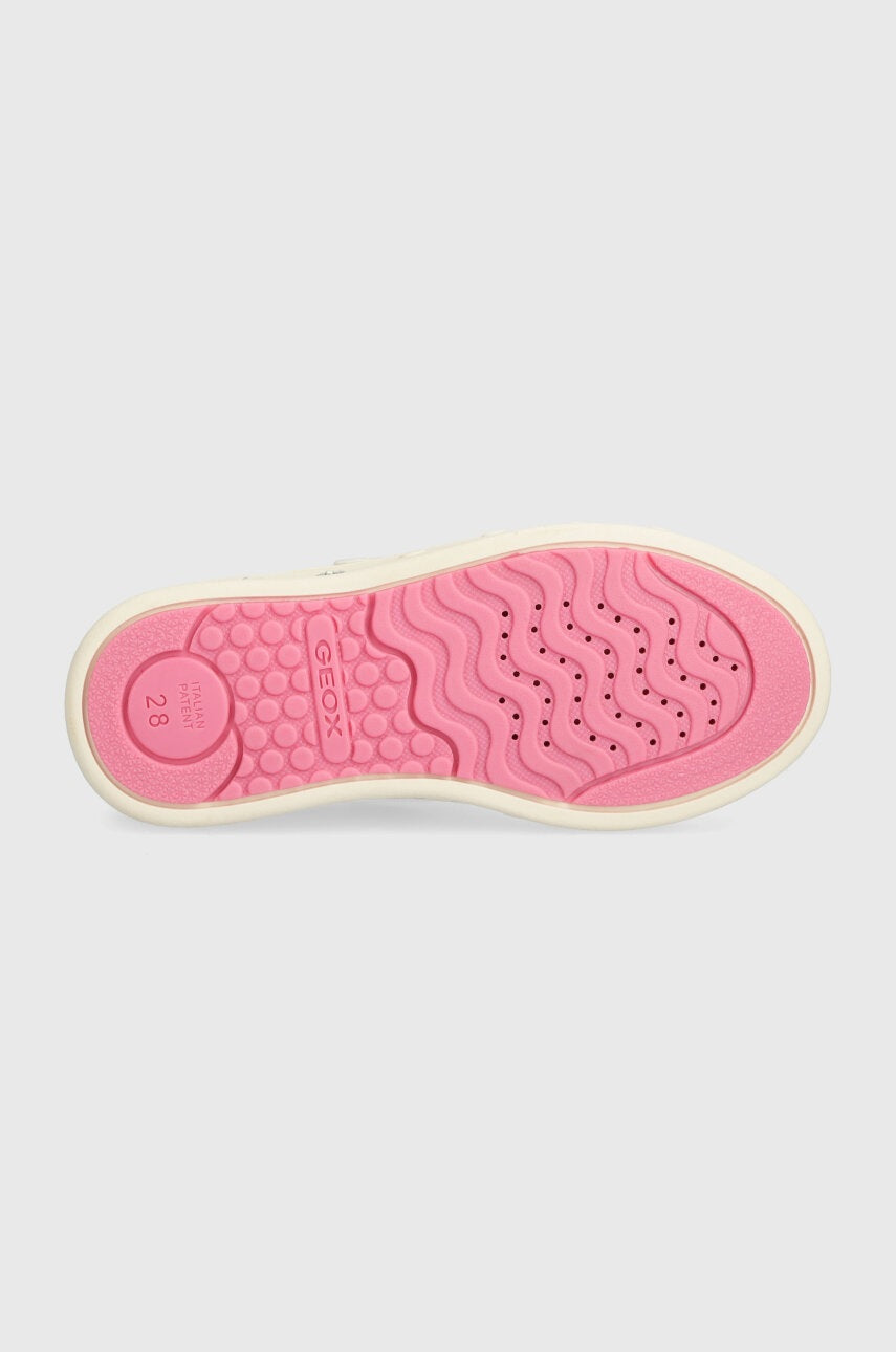 Geox Kids' White Light-Up Breathable Sneakers: Easy-On, Comfortable, Durable Everyday Footwear