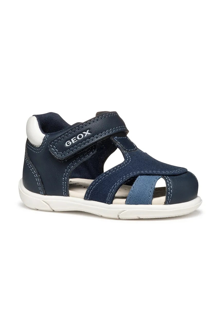 Geox ZAPITO Kids' Navy Blue Breathable Sandals with Flexy System & Velcro Closure