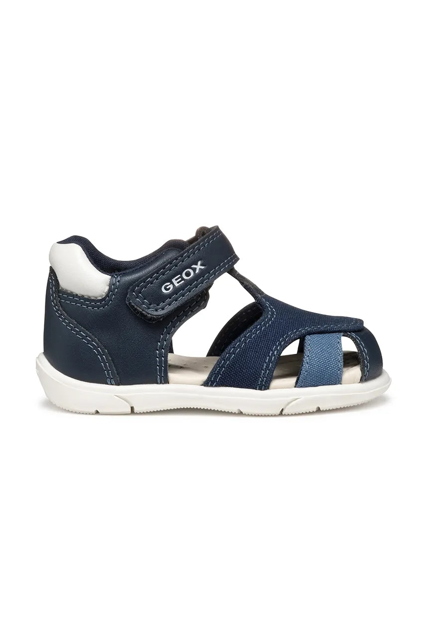 Geox ZAPITO Kids' Navy Blue Breathable Sandals with Flexy System & Velcro Closure