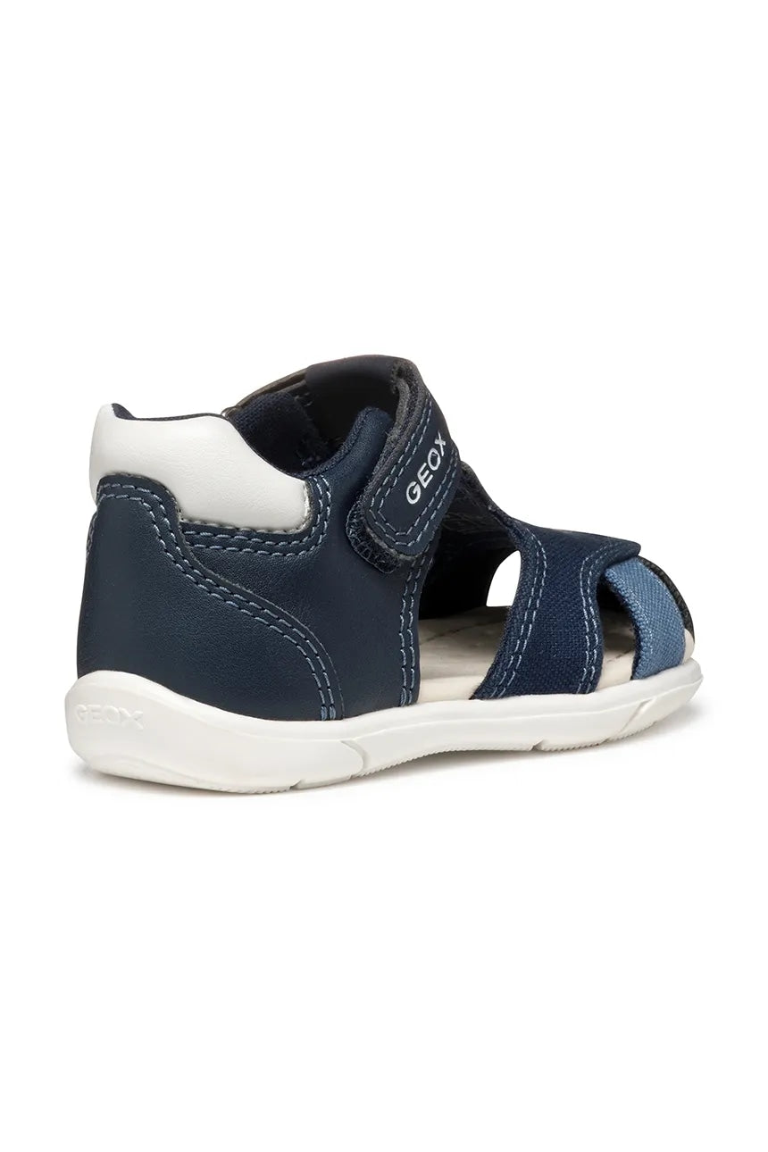 Geox ZAPITO Kids' Navy Blue Breathable Sandals with Flexy System & Velcro Closure