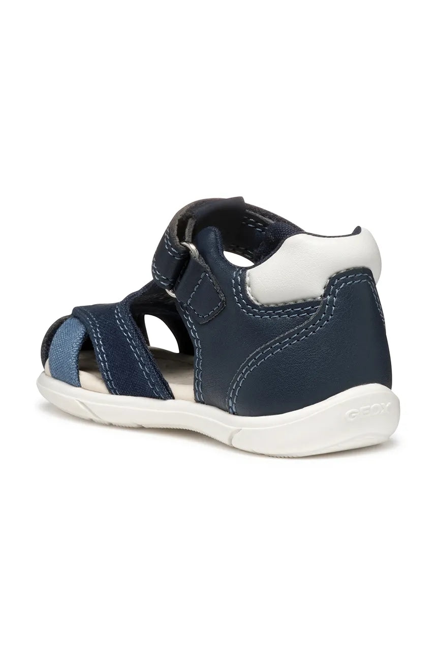 Geox ZAPITO Kids' Navy Blue Breathable Sandals with Flexy System & Velcro Closure