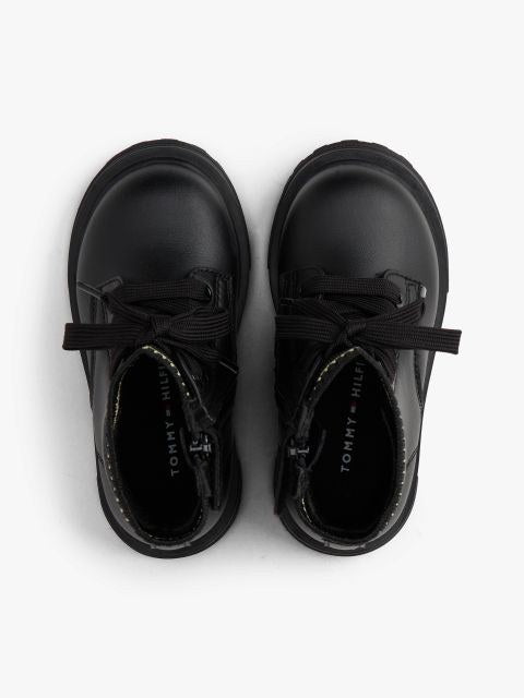 Tommy Hilfiger Kids' Cozy Wool Finish Ankle Boots with Laces & Zipper