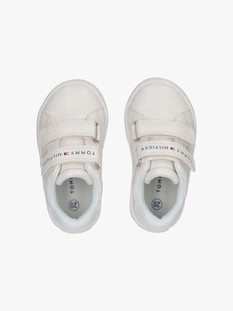 Tommy Hilfiger Flag Glitter Hook-and-Loop Sneakers Party Ready Footwear