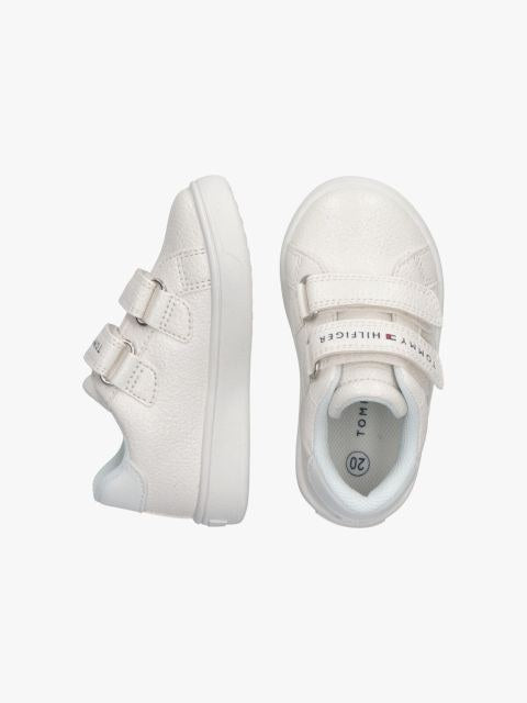 Tommy Hilfiger Flag Glitter Hook-and-Loop Sneakers Party Ready Footwear