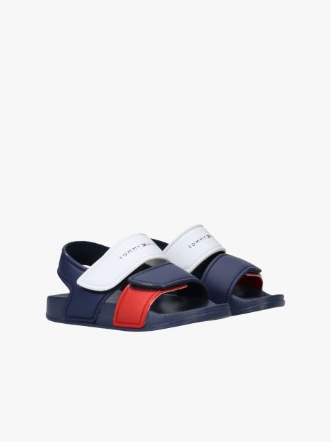 Tommy Hilfiger Kids' Logo Hook and Loop Sandals: Comfortable, Stylish, Easy-Wear Design