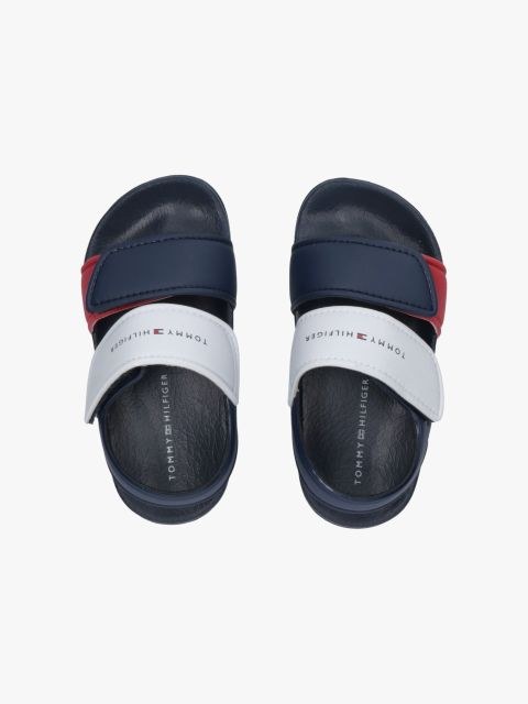 Tommy Hilfiger Kids' Logo Hook and Loop Sandals: Comfortable, Stylish, Easy-Wear Design
