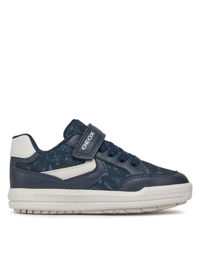 Geox Arzach Boy Kids' Breathable Navy/Off-White Velcro Sneakers