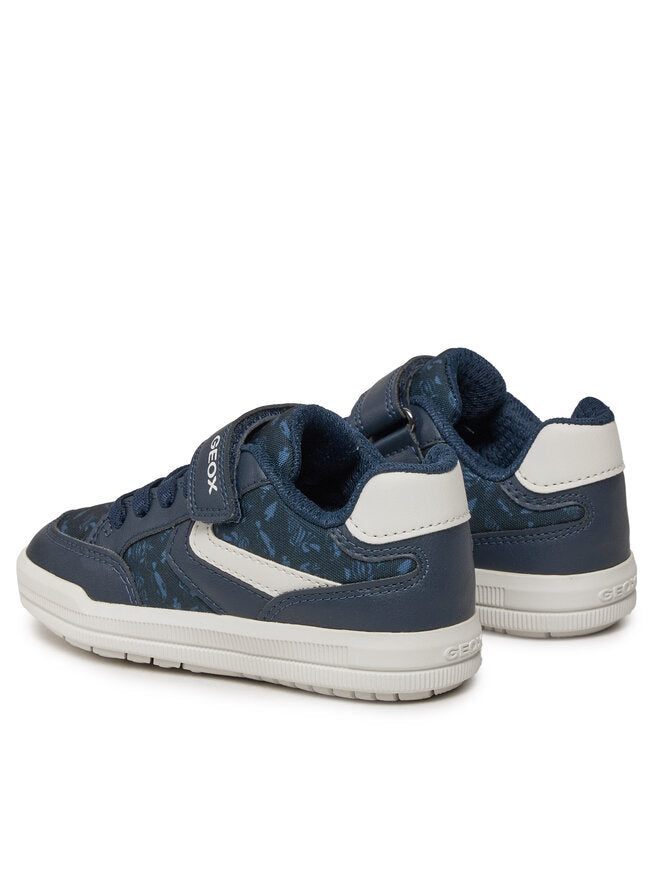 Geox Arzach Boy Kids' Breathable Navy/Off-White Velcro Sneakers
