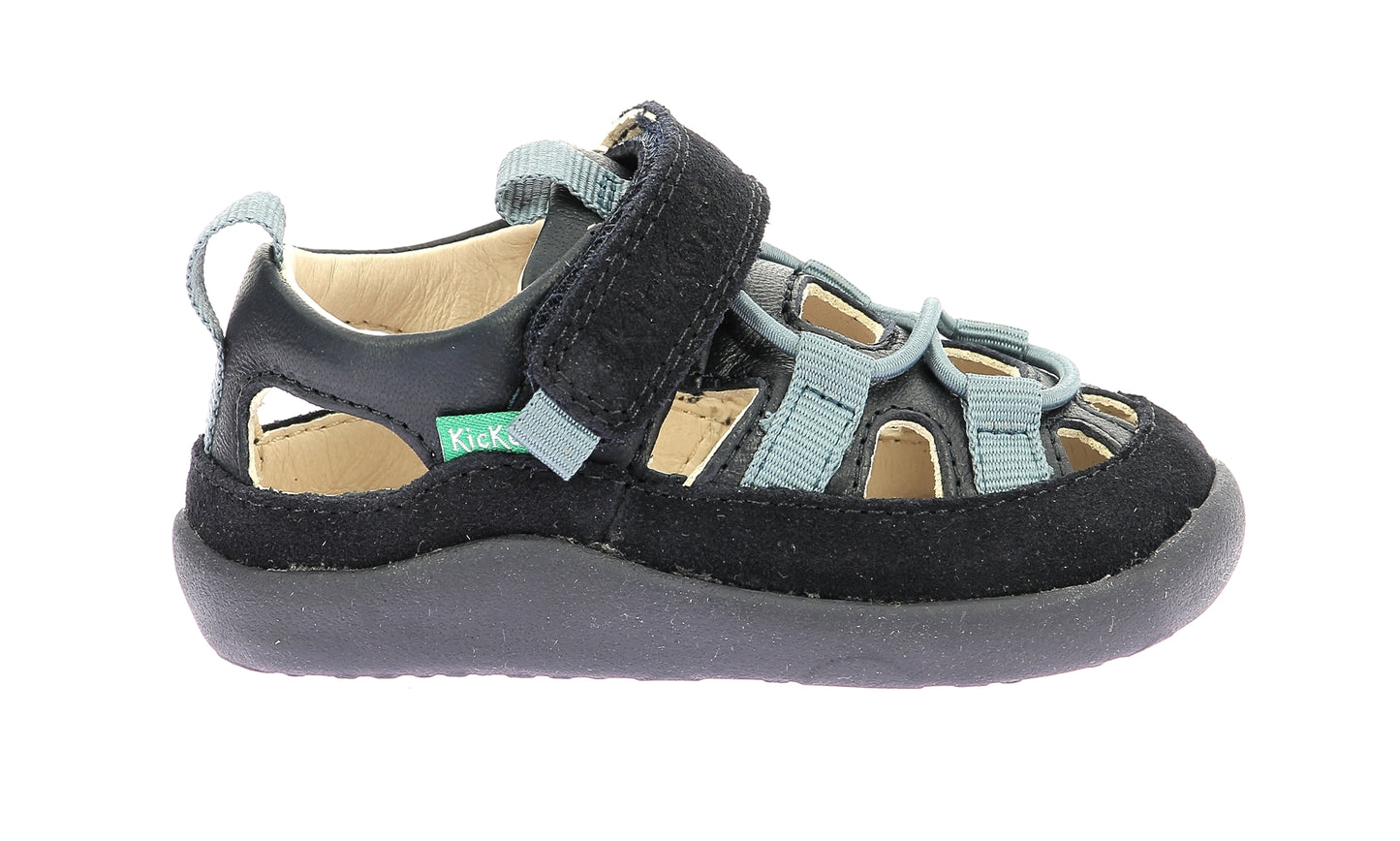 Kickers Frony Kids Durable Closed-Toe Adventure Sandals with Hook-and-Loop