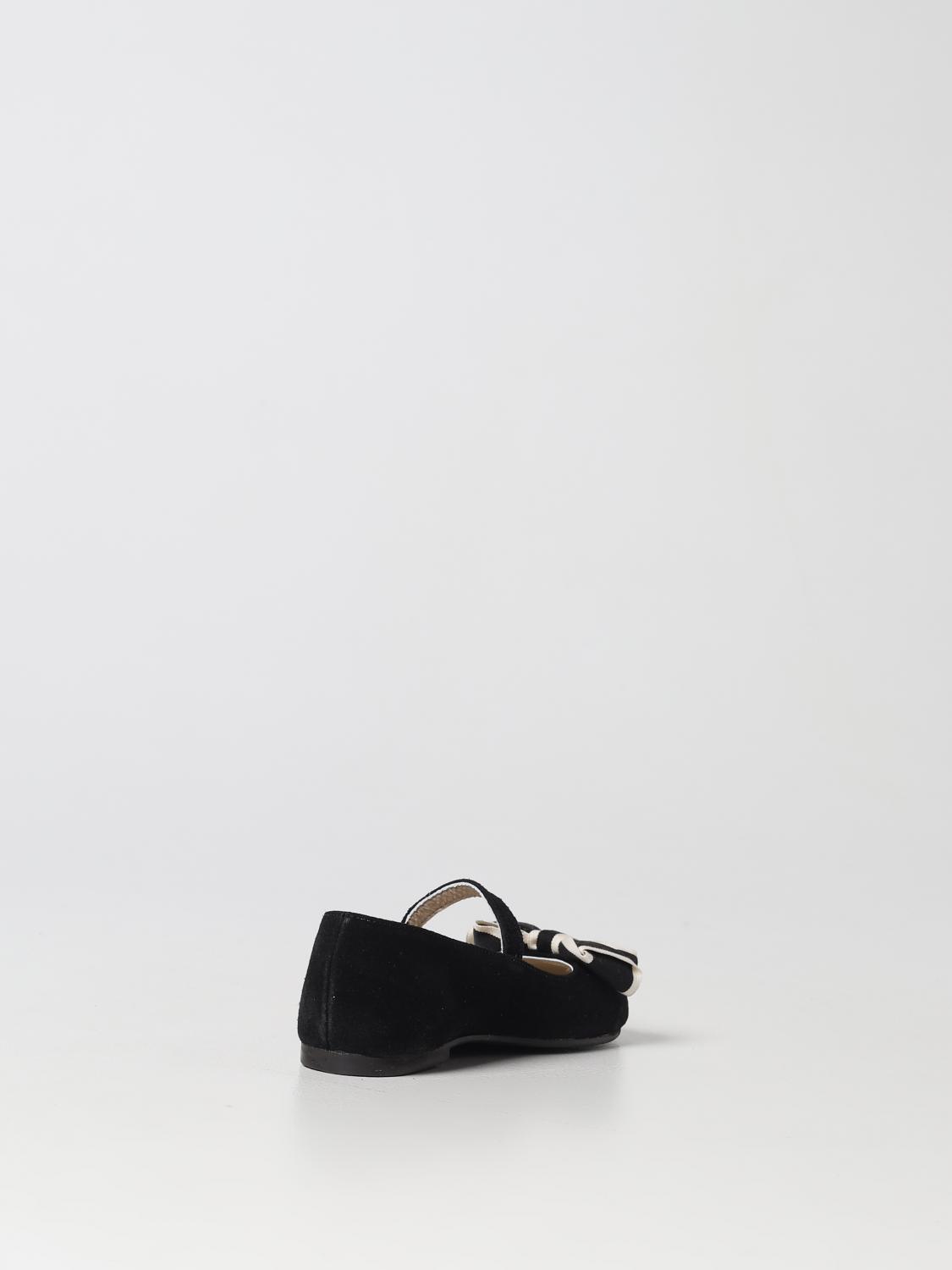 Babywalker Girls' Classic Black Ballet Flats with Elegant Bow Detail