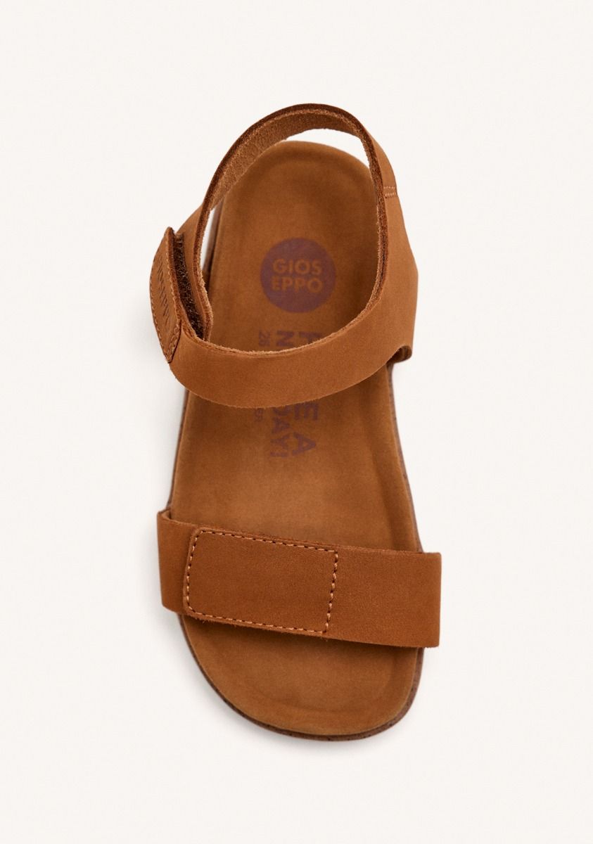 Gioseppo Bude Kids Leather Sandals with Adjustable Straps and Bio-Type Sole