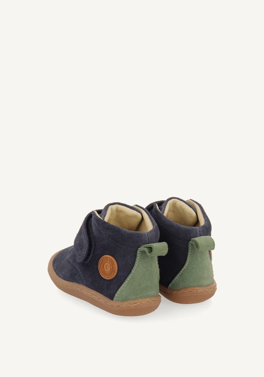 Gioseppo Wirt Kids Barefoot Suede Leather Ankle Boots with Adjustable Closure