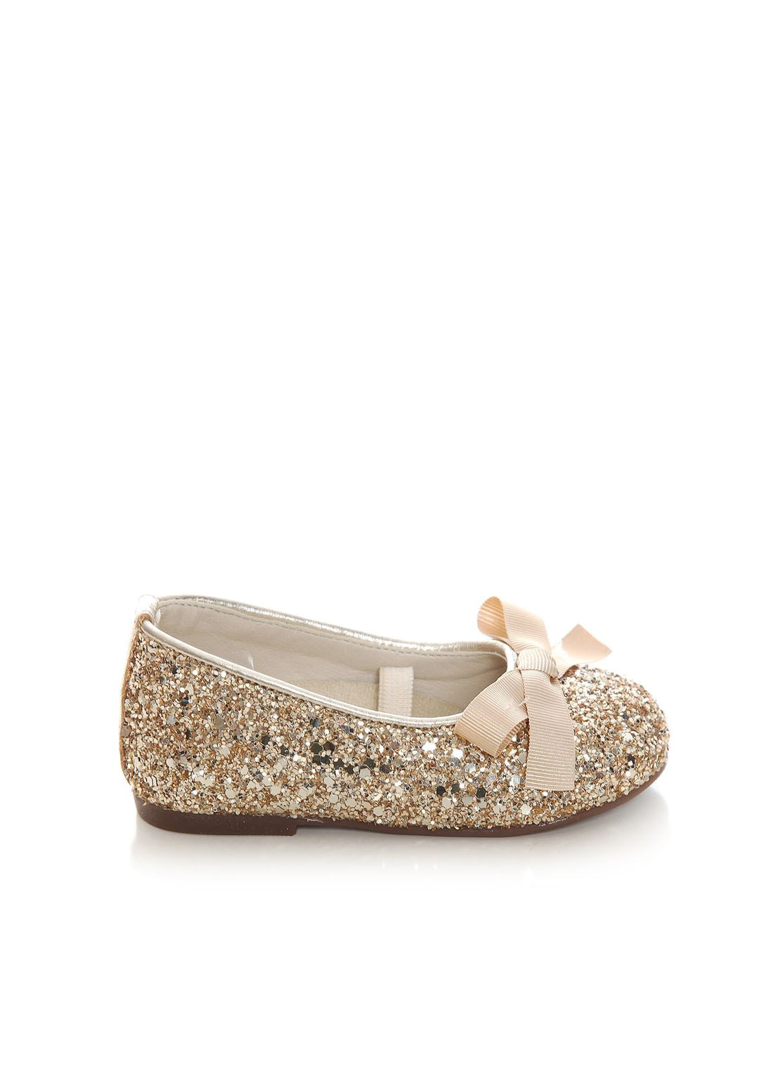 BabyWalker Glitter Ballerina Shoes for Babies – Gold & Pink