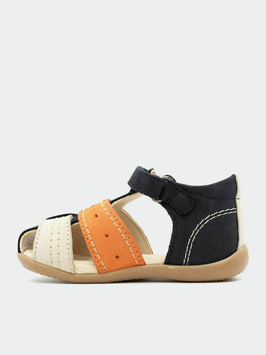 Kickers Kids Multicolour Leather First Steps Shoe Sandals with Velcro Strap