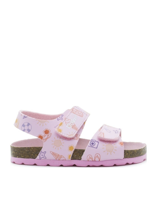 Kickers Summerkro Pink Kids Sandals with Anatomical ECOleather Comfort