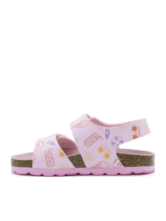 Kickers Summerkro Pink Kids Sandals with Anatomical ECOleather Comfort