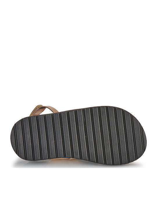 Kickers Girls' Pink Leather Buckle Sandals - Comfortable Summer Footwear