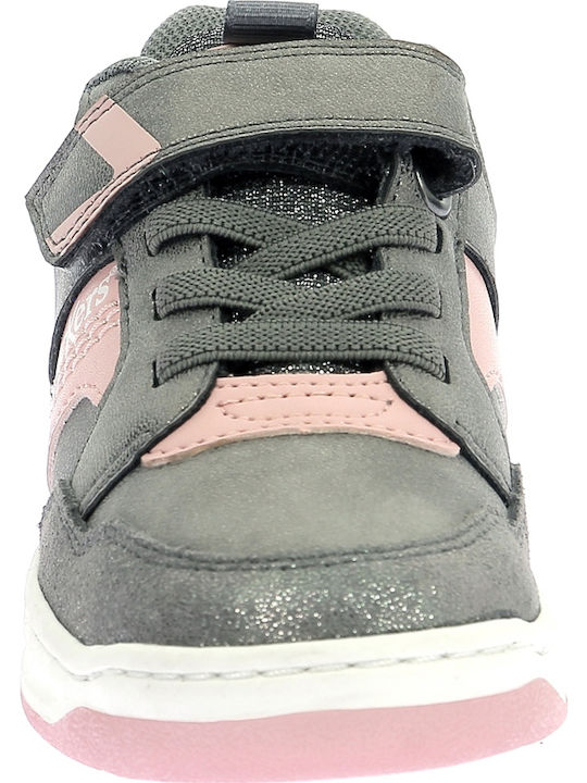 Kickers Girls' Silver Low-Top Lace-Up Kids' Sneakers - Stylish & Comfortable