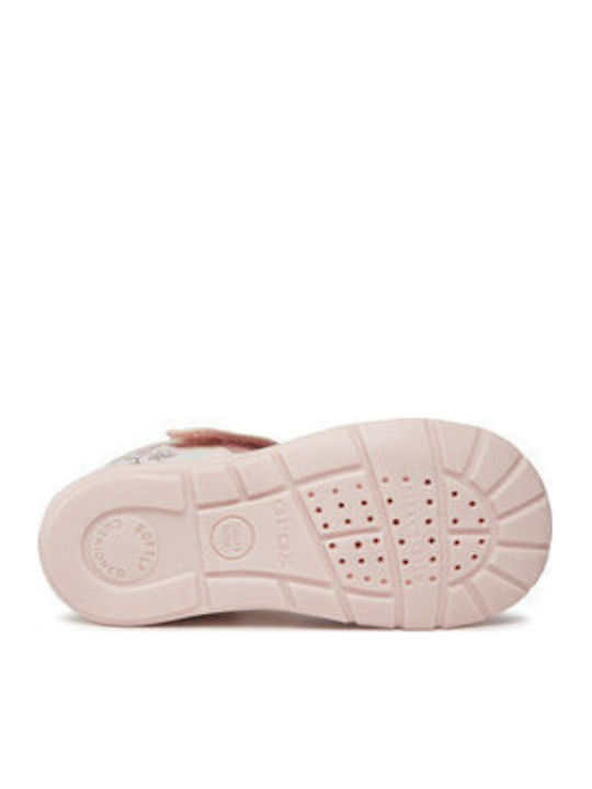 GEOX GIRL Kids first steps Sandals: Breathable, Flexible, Pink Multicolor B451QD