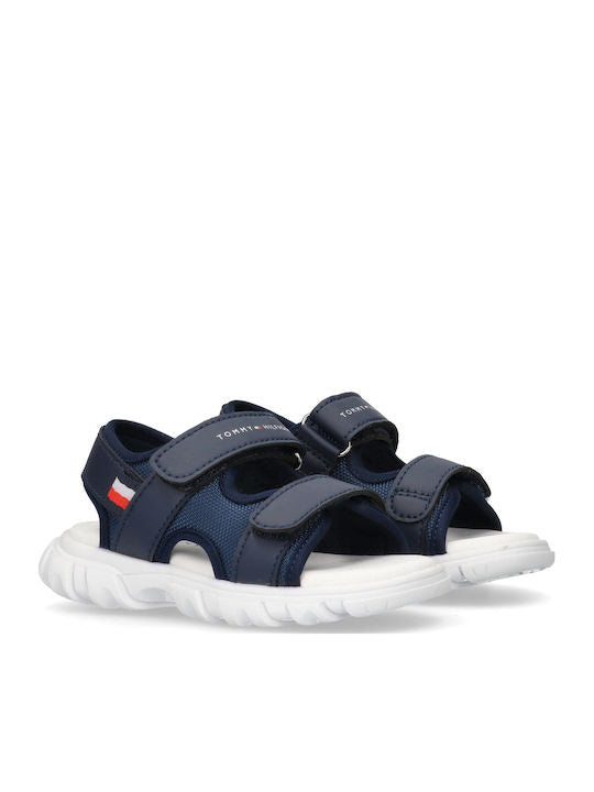 Tommy Hilfiger Kids' Blue Velcro Sandals - Stylish, Durable, Comfortable Footwear
