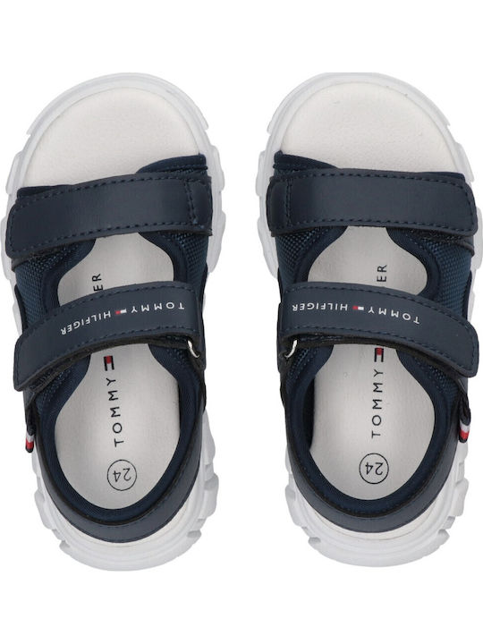 Tommy Hilfiger Kids' Blue Velcro Sandals - Stylish, Durable, Comfortable Footwear