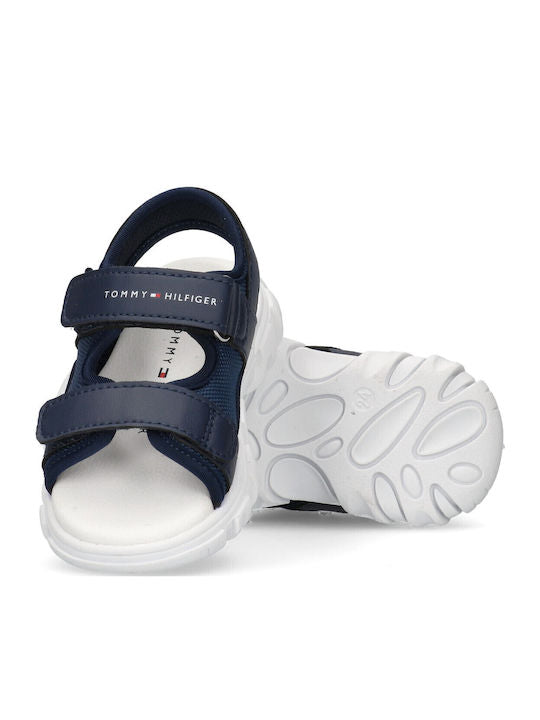 Tommy Hilfiger Kids' Blue Velcro Sandals - Stylish, Durable, Comfortable Footwear