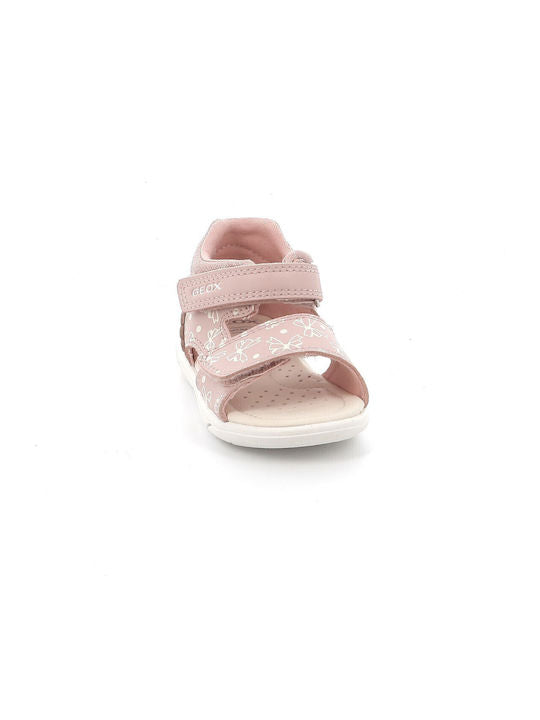 Geox Zapito Kids' Anatomic Pink Girls' Sandals with Easy Hook-and-Loop Closure