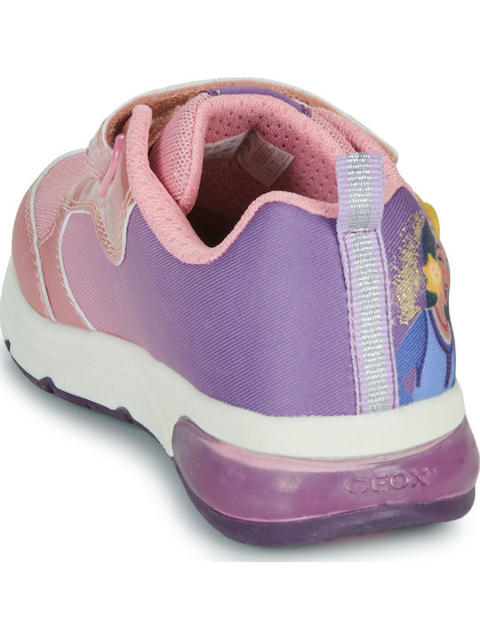 Geox Girl Light-Up Sneakers with Disney Princess Asa Design J458VA