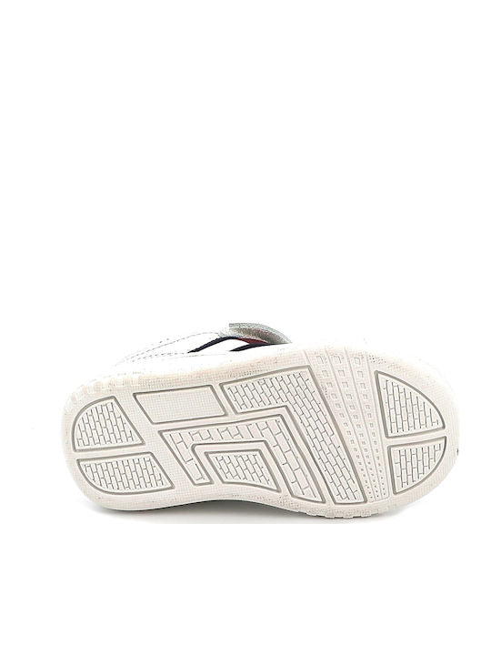 Tommy Hilfiger Kids' White Low-Cut Sneakers with Velcro & Elastic Laces