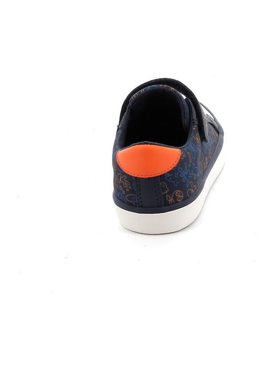 Geox J Gisli Boy Blue Anatomic Kids' Sneakers with Easy Velcro Closure