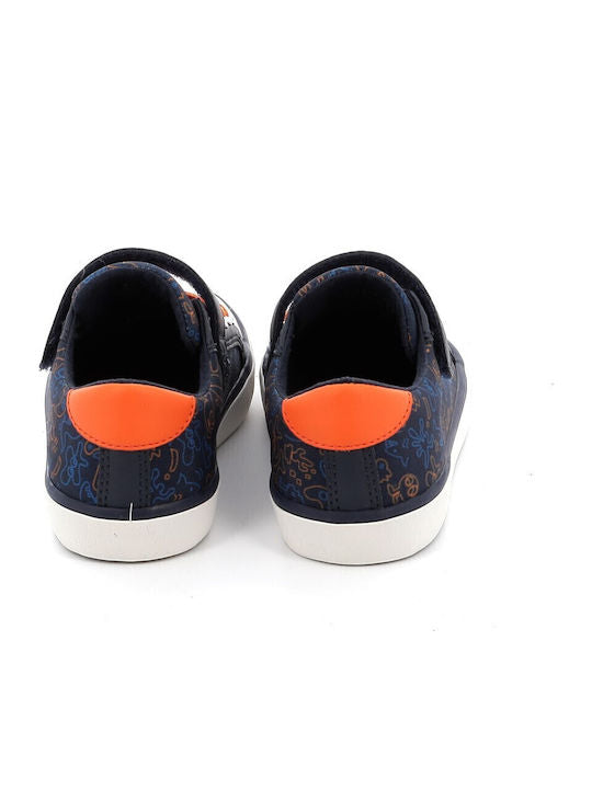 Geox J Gisli Boy Blue Anatomic Kids' Sneakers with Easy Velcro Closure