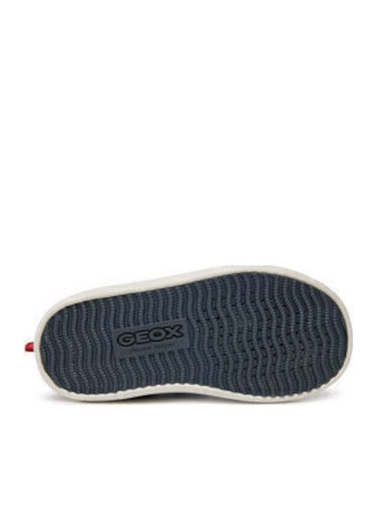 Geox B Gisli Kids Anatomic Navy Blue Sneakers with Easy Velcro Closure