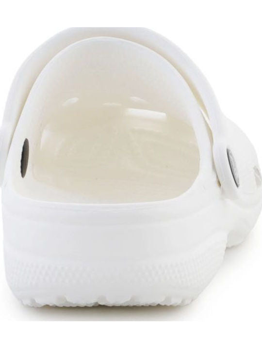 Crocs Classic Clog Jr Kids' Anatomical Lightweight Slip-On Beach Shoes White