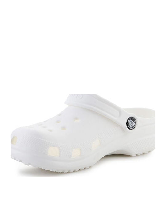 Crocs Classic Clog Jr Kids' Anatomical Lightweight Slip-On Beach Shoes White