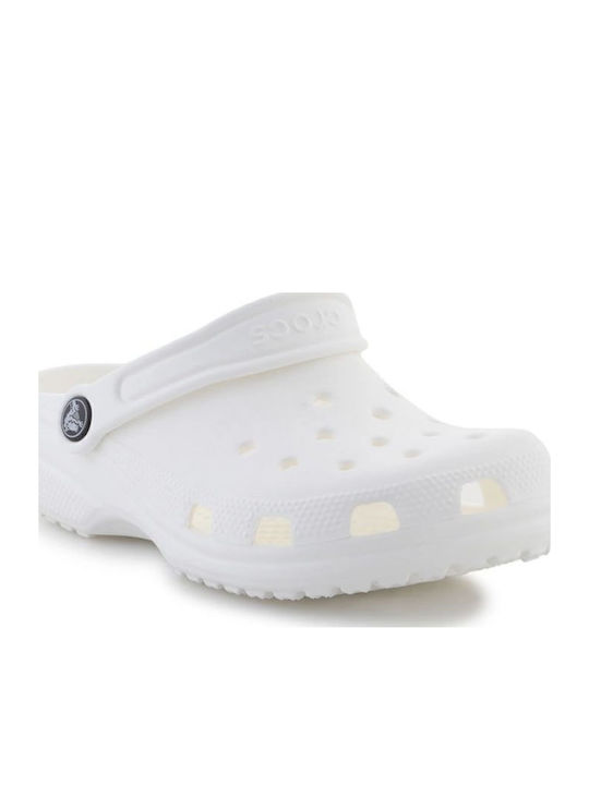Crocs Classic Clog Jr Kids' Anatomical Lightweight Slip-On Beach Shoes White