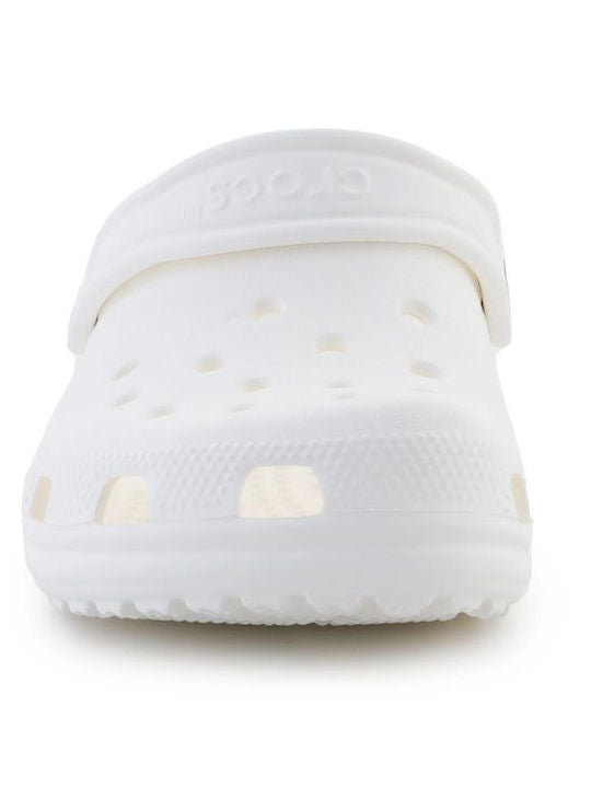 Crocs Classic Clog Jr Kids' Anatomical Lightweight Slip-On Beach Shoes White