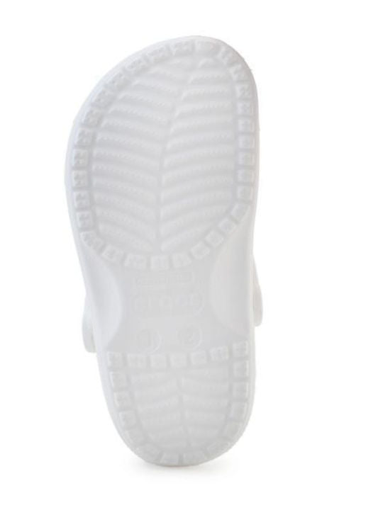 Crocs Classic Clog Jr Kids' Anatomical Lightweight Slip-On Beach Shoes White