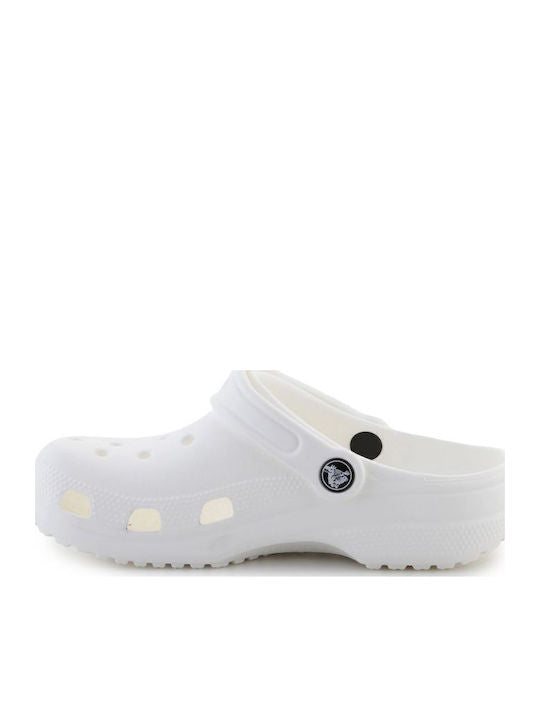 Crocs Classic Clog Jr Kids' Anatomical Lightweight Slip-On Beach Shoes White