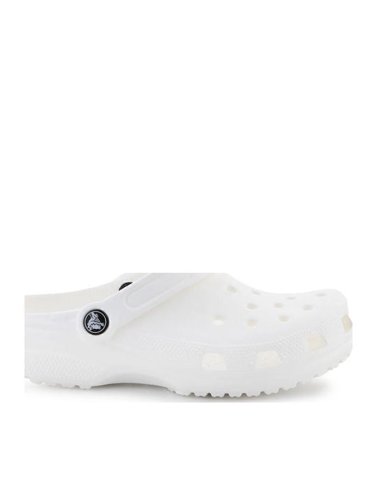 Crocs Classic Clog Jr Kids' Anatomical Lightweight Slip-On Beach Shoes White