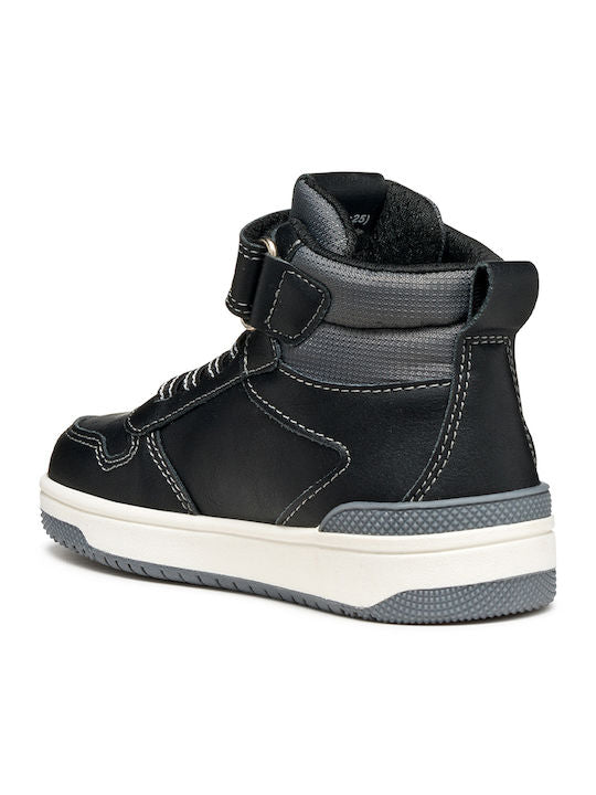 Geox Ciberdron Kids' Anatomic High-Top Black Sneakers Batman Theme J56LQG05411C0495