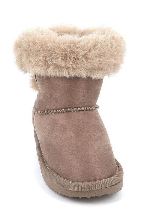 Conguitos Kids Waterproof Ankle Boots Brown Faux Fur Lined Warm Winter Shoes