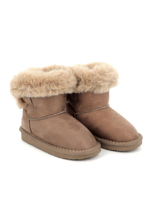 Conguitos Kids Waterproof Ankle Boots Brown Faux Fur Lined Warm Winter Shoes