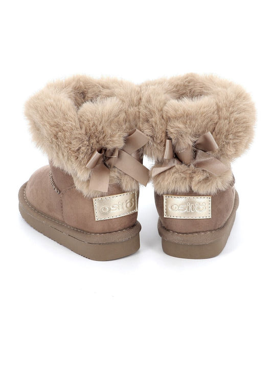 Conguitos Kids Waterproof Ankle Boots Brown Faux Fur Lined Warm Winter Shoes