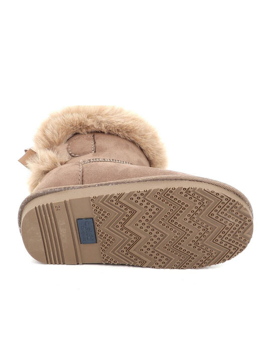 Conguitos Kids Waterproof Ankle Boots Brown Faux Fur Lined Warm Winter Shoes