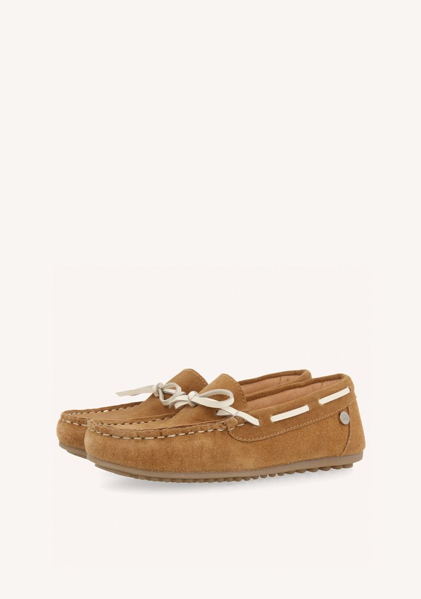 Sand Nautical Style Leather Moccasin, Flexible Sole, Padded Insole for Boys & Girls